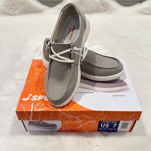 Jsport Ladies' Size 8 Casual Slip On Shoe, Gray